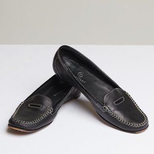 Cole Haan Kitten Heel Black Loafers